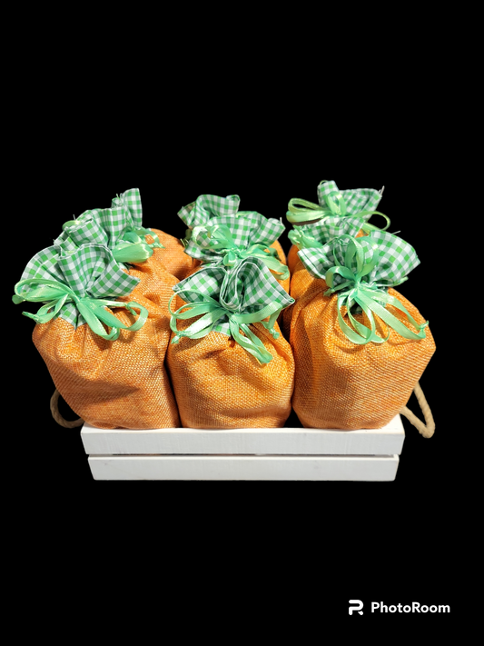 Easter Carrot Canvas Treat Bags